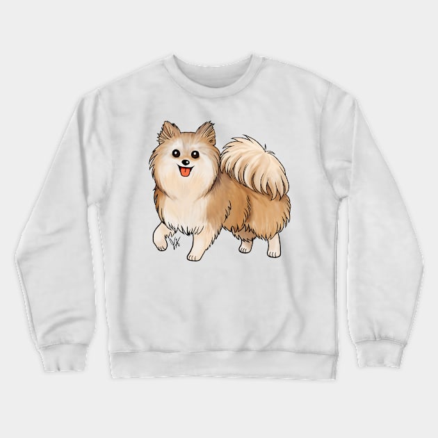 Dog - Pomeranian - Cream Crewneck Sweatshirt by Jen's Dogs Custom Gifts and Designs